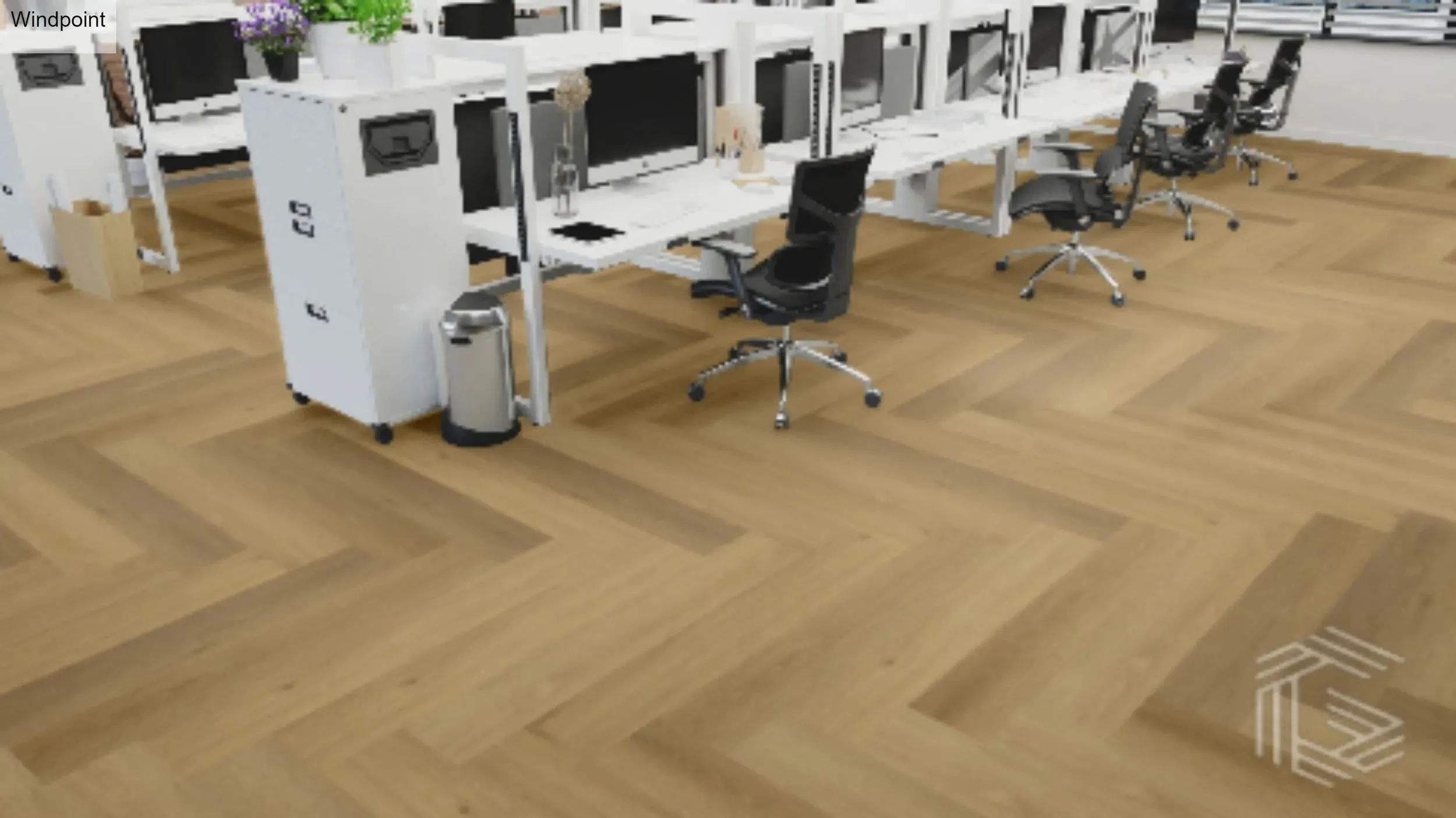 Designer Herringbone Windpoint 5" x 24" Vinyl Plank Flooring (VDEWIND70L048 - Grandeur Flooring)