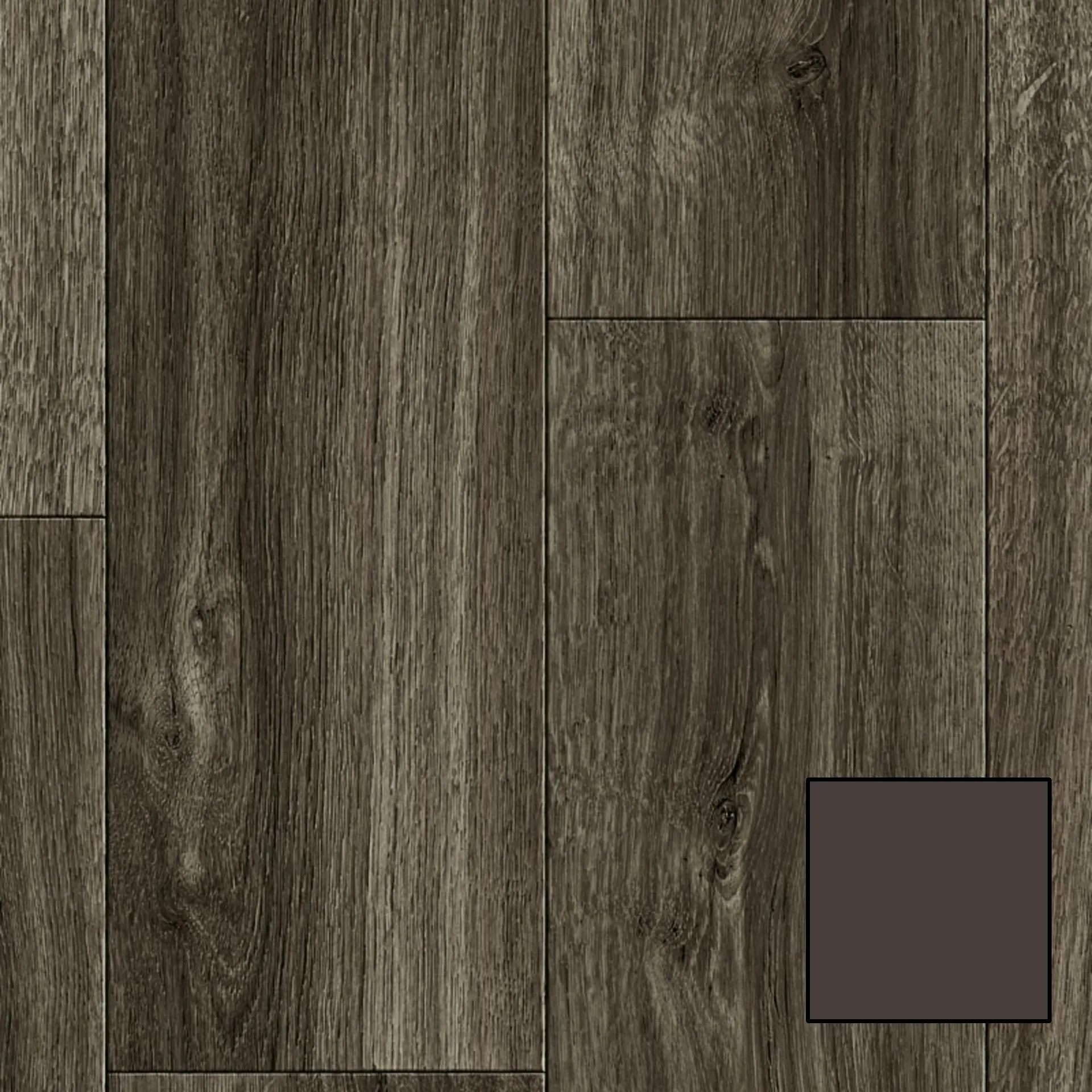 Acczent Wood S13-104-D1 Long Modern Oak Black 6-1/2' x 2 mm Vinyl Roll (25029006- Tarkett )