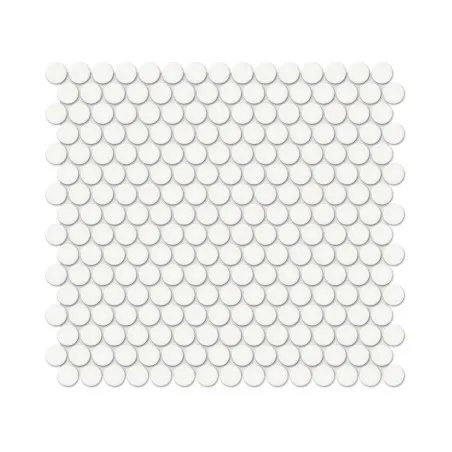 Soho Canvas White Matte 11" x 12" 4501-0435-0 Anatolia Circle Mosaic Tiles