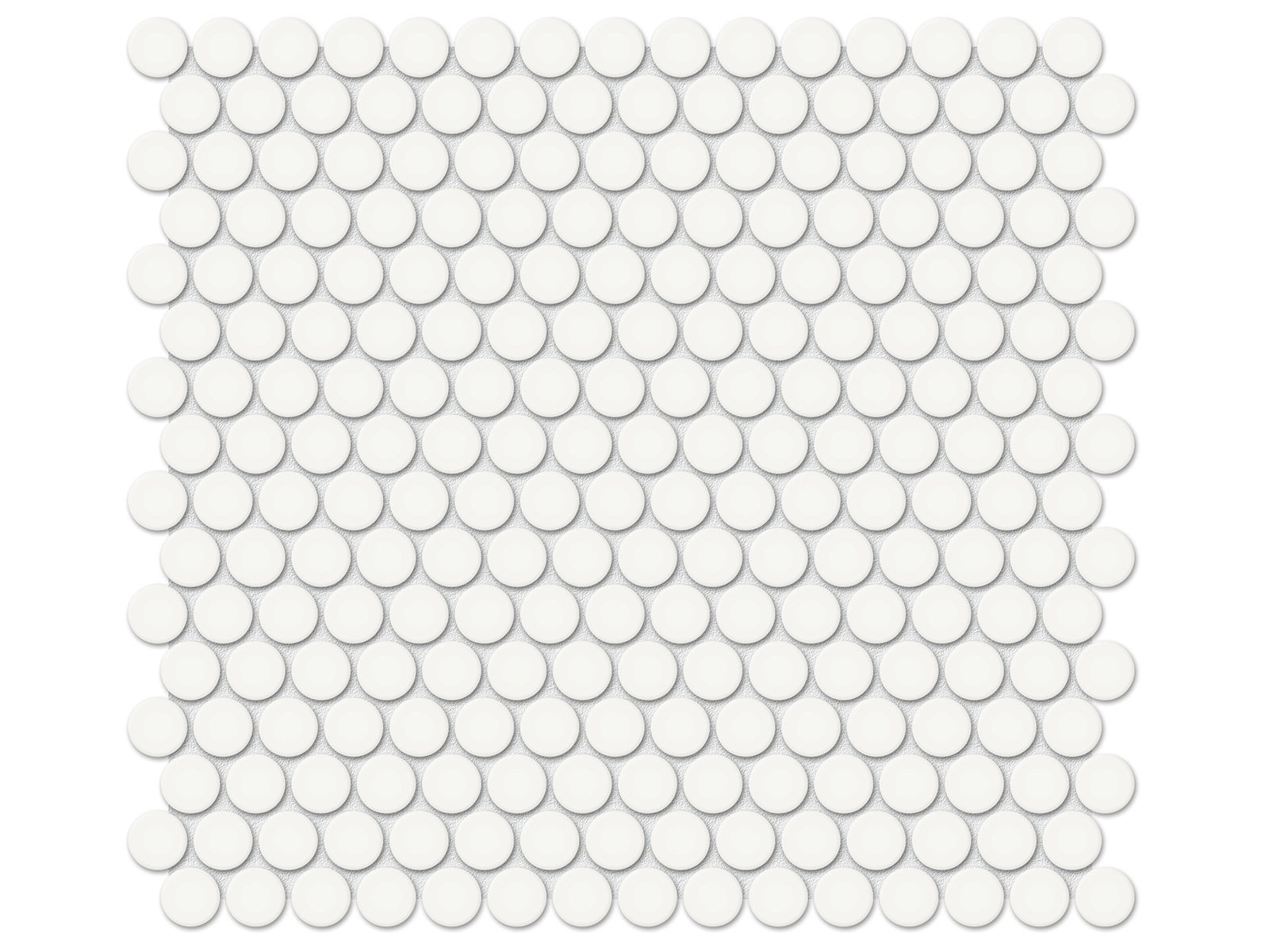 backsplash mosaic tiles Soho Canvas White Matte 11" x 12" 4501-0435-0 Anatolia Circle Mosaic Tiles | Floors & Baths Pro's