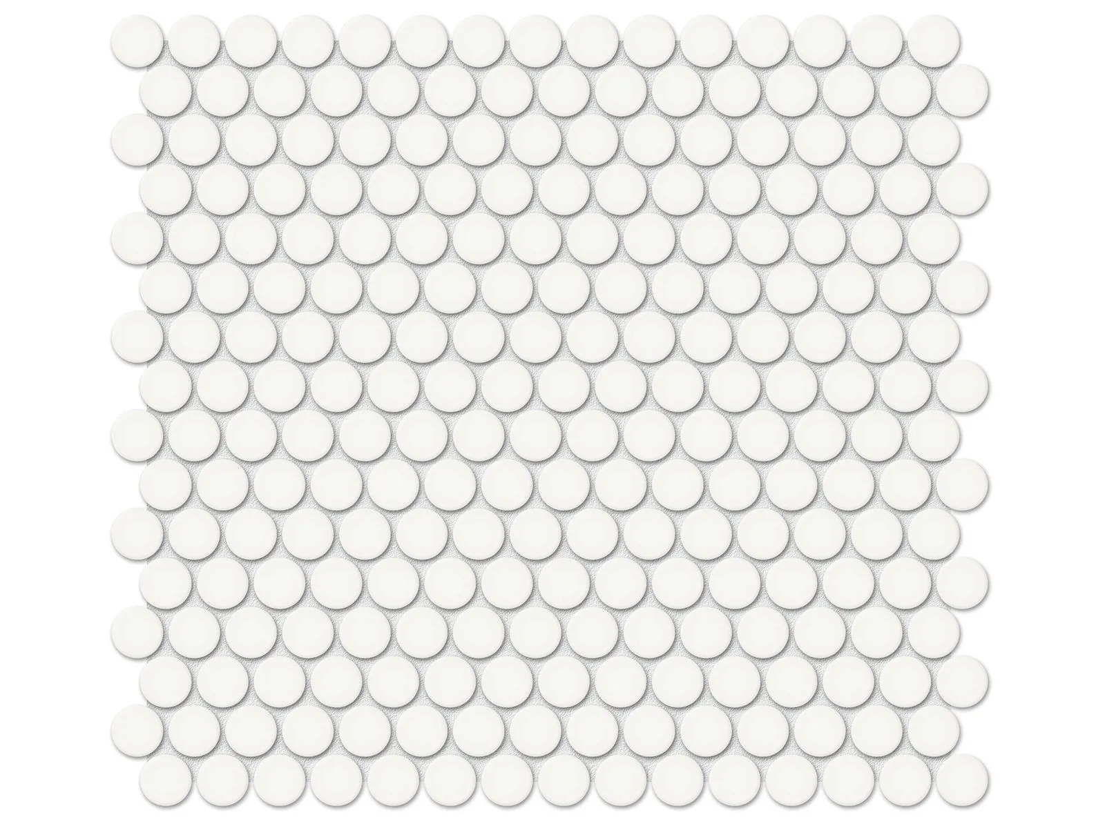 Soho Canvas White Matte 11" x 12" 4501-0435-0 Anatolia Circle Mosaic Tiles