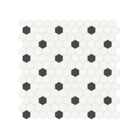 Soho Canvas White Matte 12" x 12" 4501-0452-0 Anatolia Hexagon Mosaic Tiles