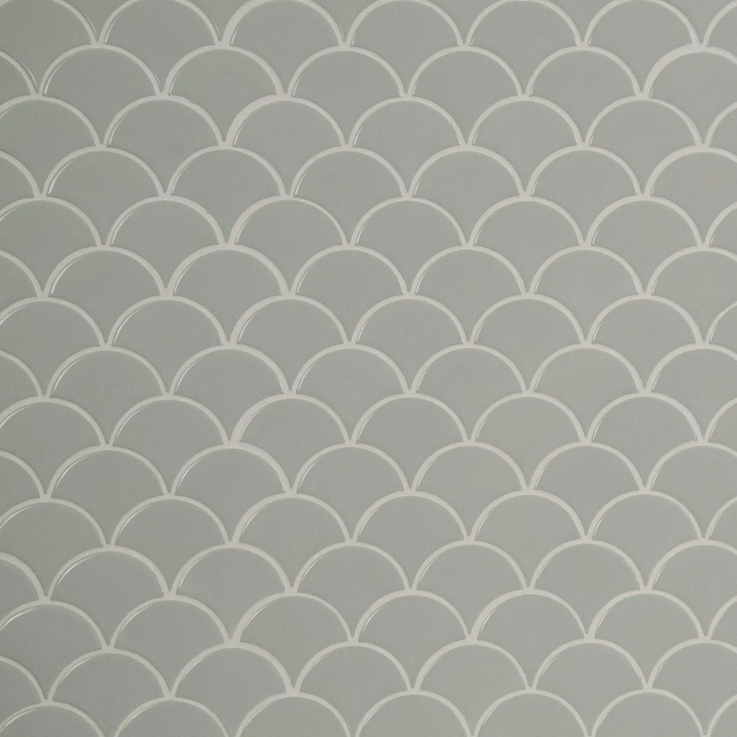 Retro Gray-Light Glossy 10" x 13" SMOT-PT-RETGRA-SCALOP MSI Surfaces Other Mosaic Tiles