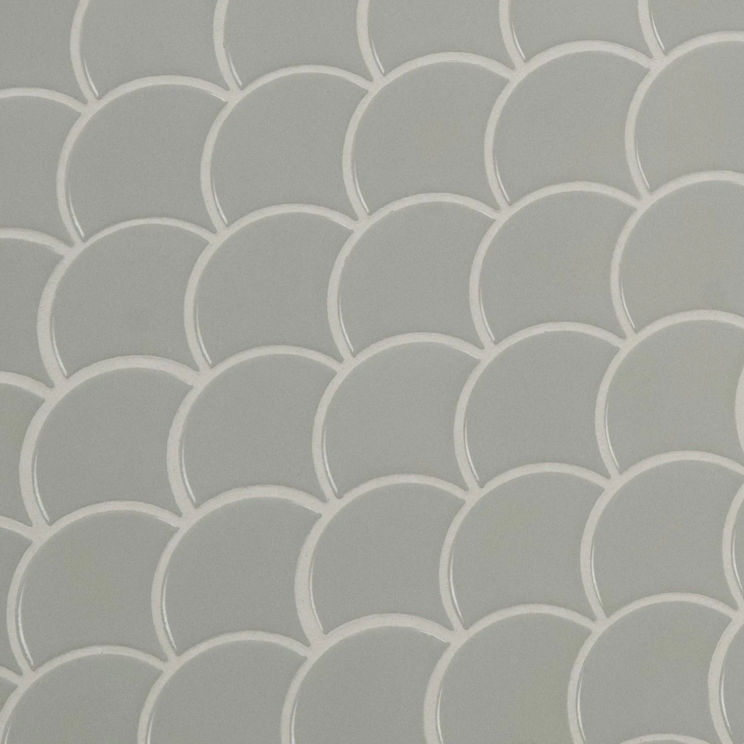 Retro Gray-Light Glossy 10" x 13" SMOT-PT-RETGRA-SCALOP MSI Surfaces Other Mosaic Tiles