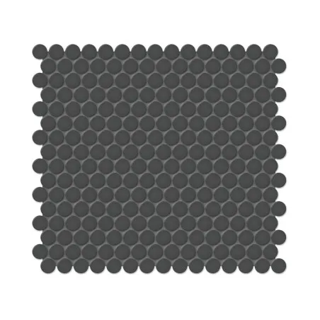 Soho Retro Black Matte 11" x 12" 4501-0441-0 Anatolia Circle Mosaic Tiles