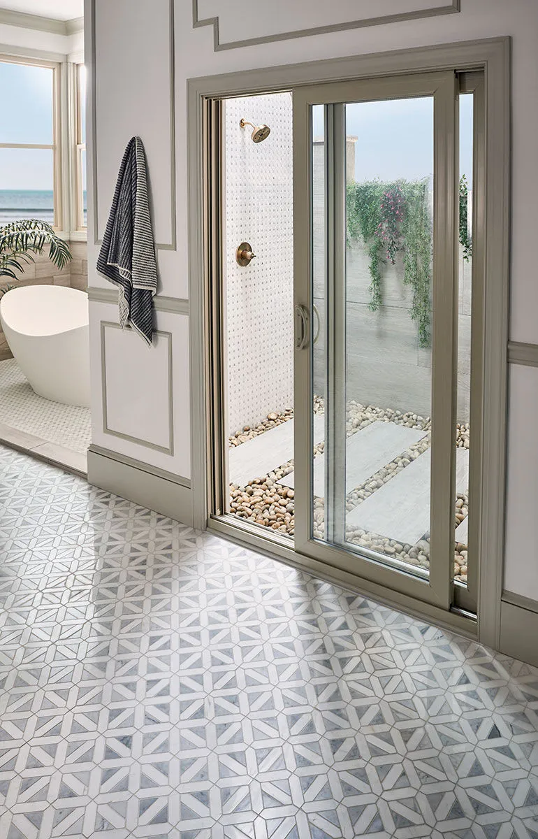 Bianco Dolomite White-Cool Polished 12-1/2" x 12-1/2" SMOT-BIANDOL-DOTP MSI Surfaces Square Mosaic Tiles