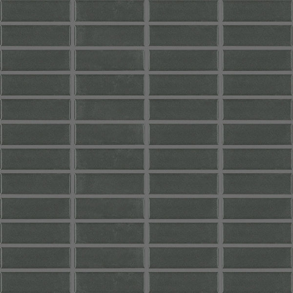 Basic Charcoal Grey Satin 12" x 12" MBM1339 Centura Square Mosaic Tiles | Floors & Baths Pro's