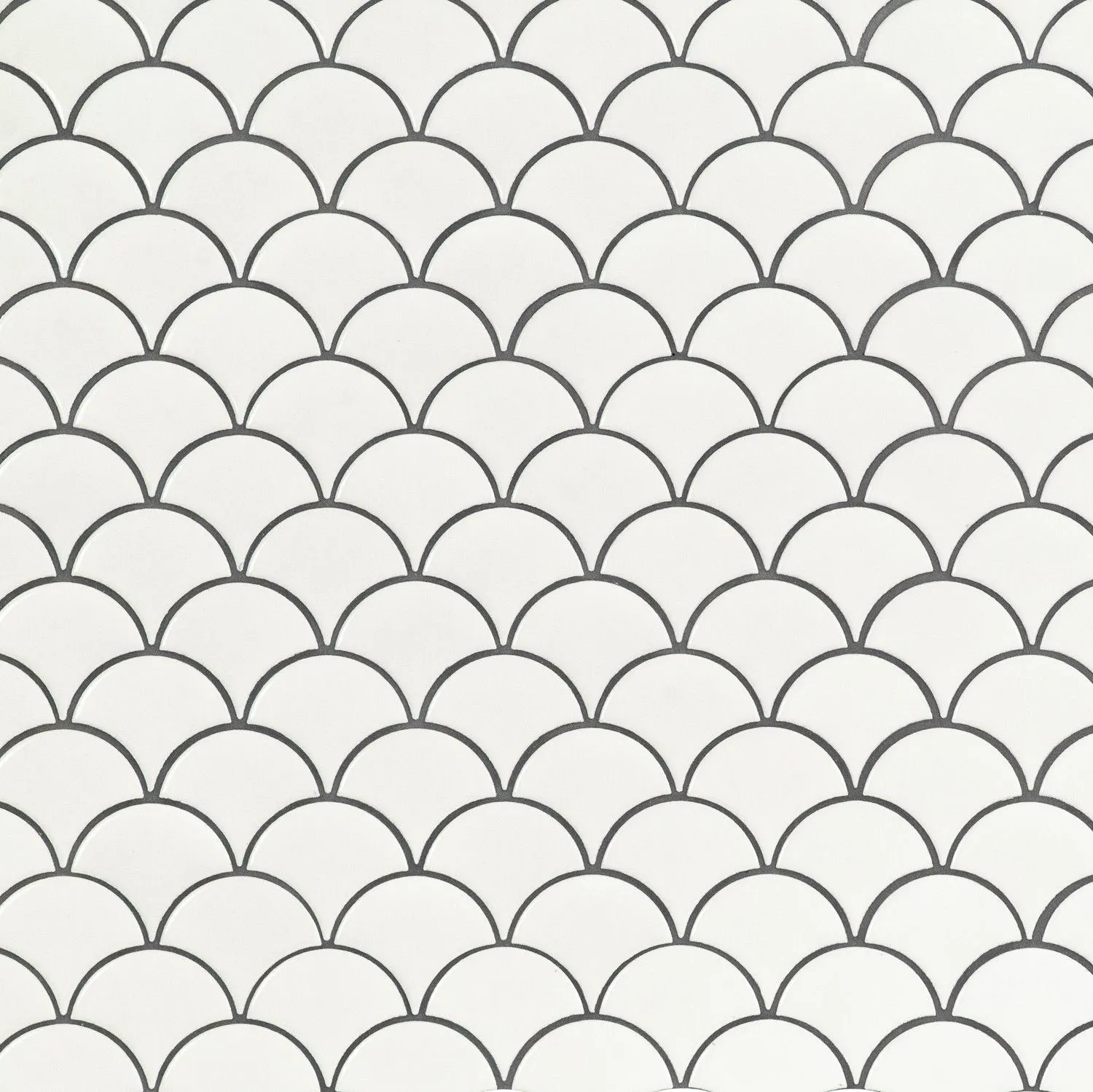 Retro Scallop White-Cool Glossy 10" x 13" SMOT-PT-RETBIA-SCALOP MSI Surfaces Other Mosaic Tiles