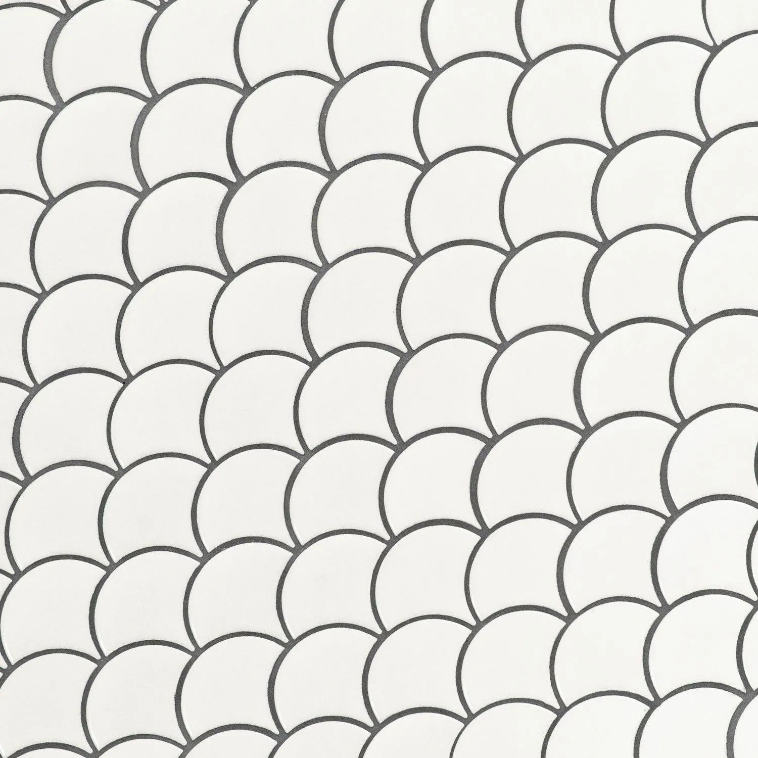 Retro Scallop White-Cool Glossy 10" x 13" SMOT-PT-RETBIA-SCALOP MSI Surfaces Other Mosaic Tiles