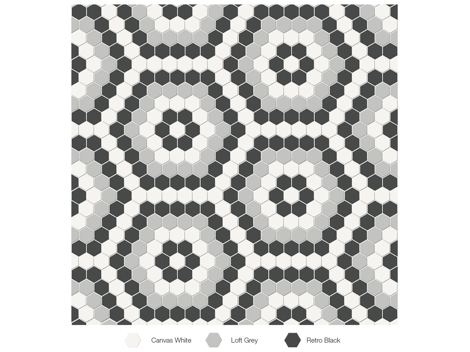 backsplash mosaic tiles Soho Midnight Blend Matte 8-1/4" x 14" 4501-0555-0 Anatolia Hexagon Mosaic Tiles | Floors & Baths Pro's