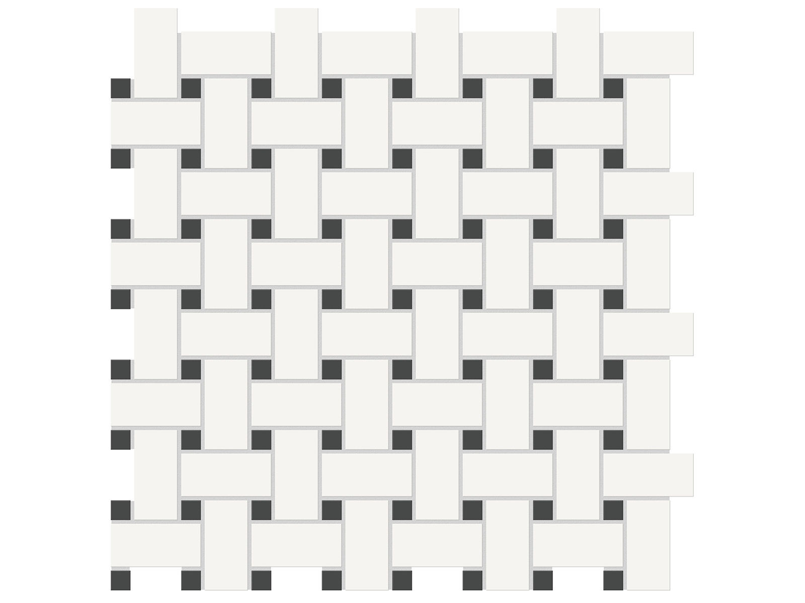 Soho Retro Black Matte 12" x 12" 4501-0470-0 Anatolia Basketweave Mosaic Tiles | Floors & Baths Pro's