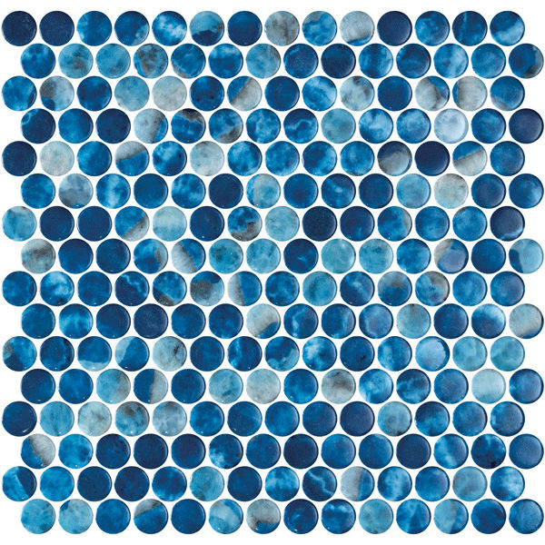 backsplash mosaic tiles Penny Vanguard Saona Glossy 12" x 12" PE2005156 Centura Circle Mosaic Tiles | Floors & Baths Pro's