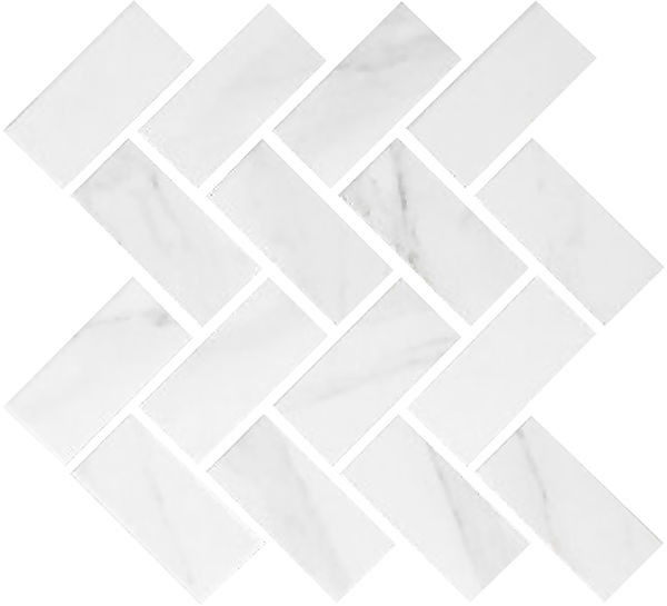 backsplash mosaic tiles Miki - InkJet Mosaics Carrara White Matte 11" x 11" MEKWA1003 Centura Rectangle Mosaic Tiles | Floors & Baths Pro's