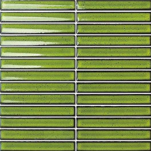 backsplash mosaic tiles Concave Border Matcha Glossy 12" x 12" BHTH06148 Centura Square Mosaic Tiles | Floors & Baths Pro's