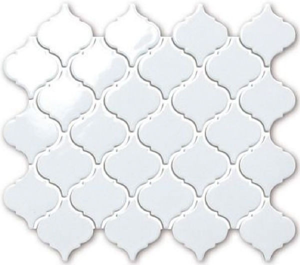 Small Lantern White Glossy 10" x 12" HWA6470 Centura Other Mosaic Tiles | Floors & Baths Pro's