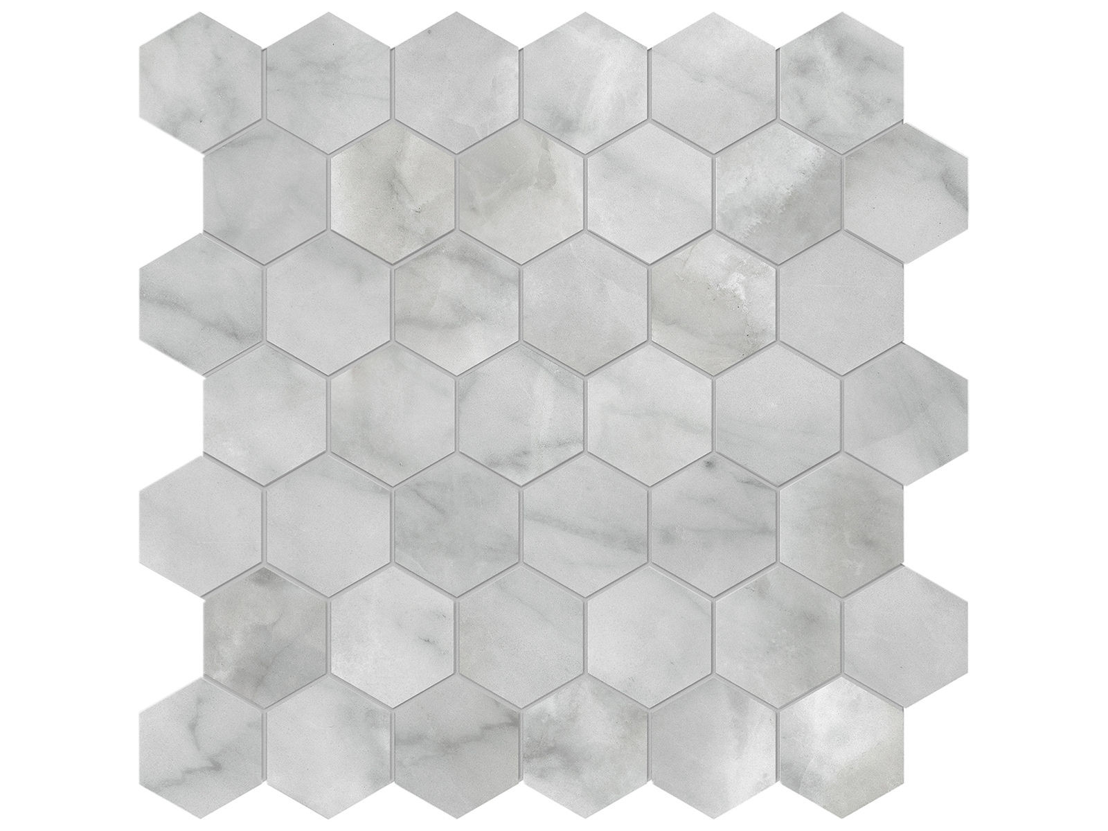 Plata Onyx Crystallo Matte 12" x 12" 4501-0416-0 Anatolia Hexagon Mosaic Tiles | Floors & Baths Pro's