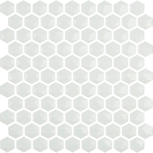 backsplash mosaic tiles Edna Hexagon White Matte 12" x 12" HEX910D Centura Hexagon Mosaic Tiles | Floors & Baths Pro's