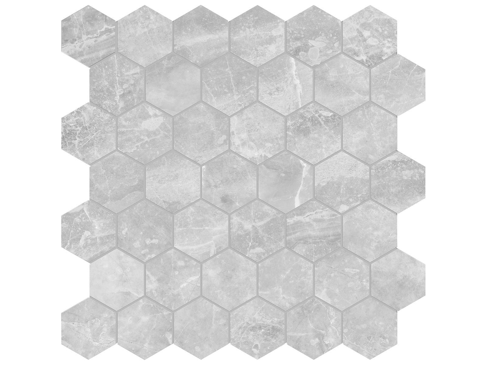 backsplash mosaic tiles Plata Perla Grigia Matte 12" x 12" 4501-0414-0 Anatolia Hexagon Mosaic Tiles | Floors & Baths Pro's