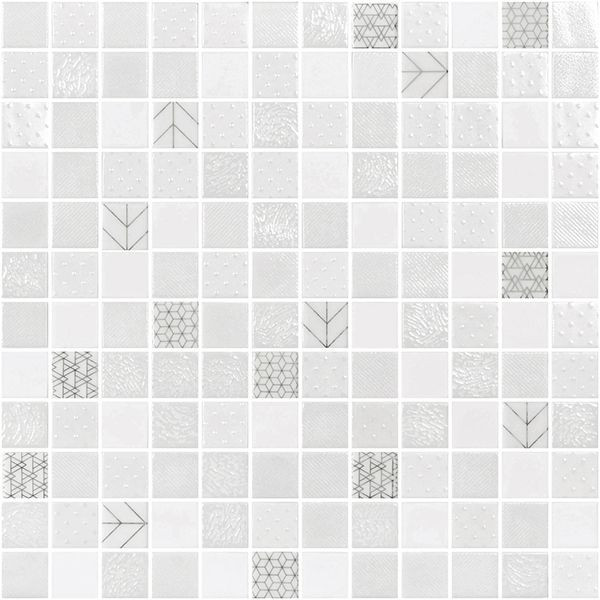 Boreal Lyra 12" x 12" 2003814 Centura Square Mosaic Tiles | Floors & Baths Pro's