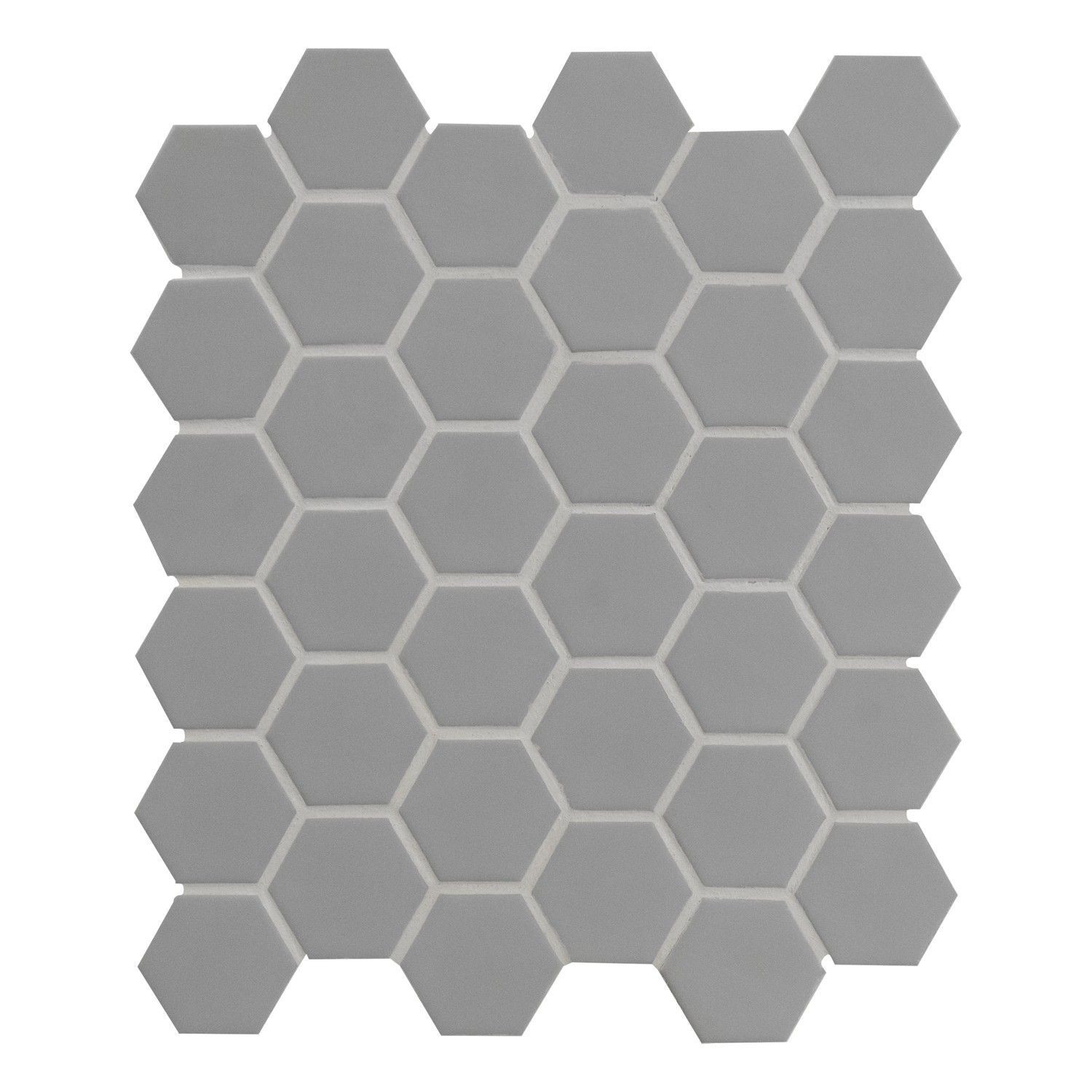 Retro Gray-Light Hexagon Matte 11-3/4" x 14" SMOT-PT-RETGRA-2HEX MSI Surfaces Hexagon Mosaic Tiles | Floors & Baths Pro's