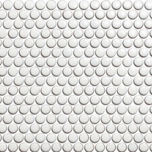 backsplash mosaic tiles Penny Round Old White Glossy 12" x 12" BHL01022 Centura Circle Mosaic Tiles | Floors & Baths Pro's