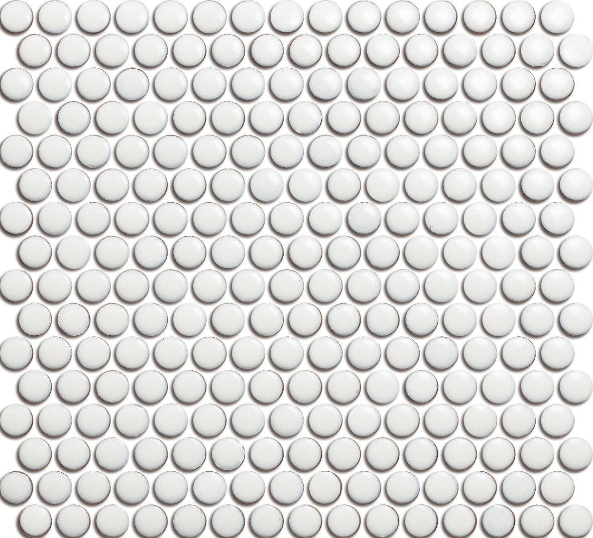 backsplash mosaic tiles Penny Round Old White Glossy 12" x 12" BHL01022 Centura Circle Mosaic Tiles | Floors & Baths Pro's