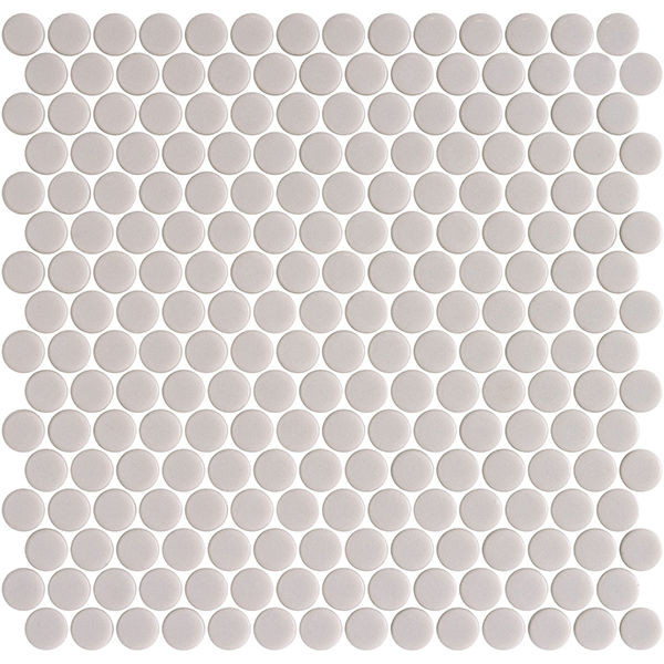 backsplash mosaic tiles Penny Natureglass Matte Taupe 11" x 11" PE2005004 Centura Circle Mosaic Tiles | Floors & Baths Pro's