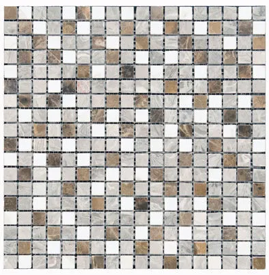 Glass Mosaics Silverstone Glossy 12" x 12"