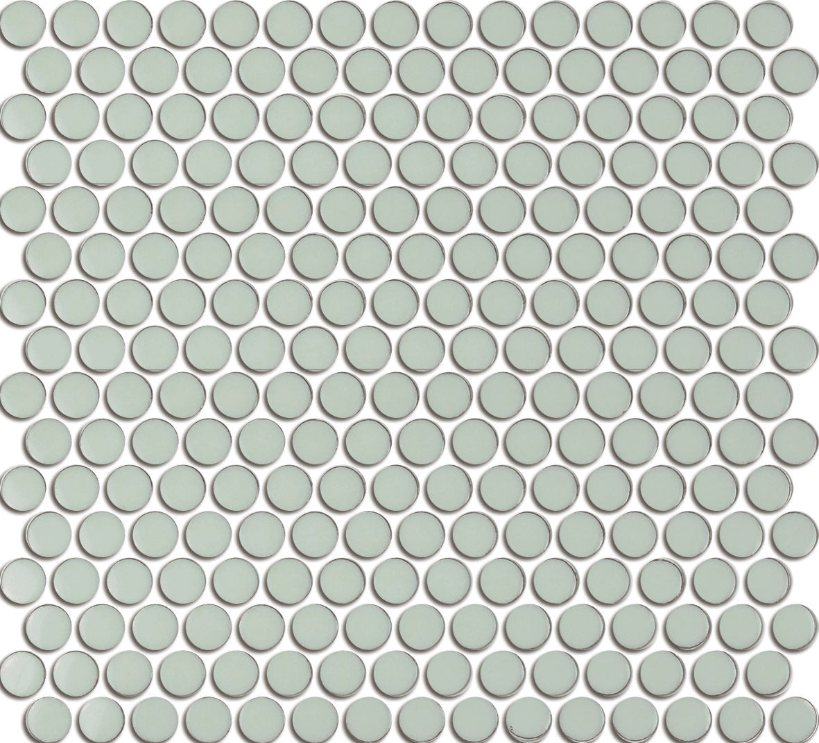 Penny Round Mint Glossy 12" x 12" BHL06052 Centura Circle Mosaic Tiles | Floors & Baths Pro's