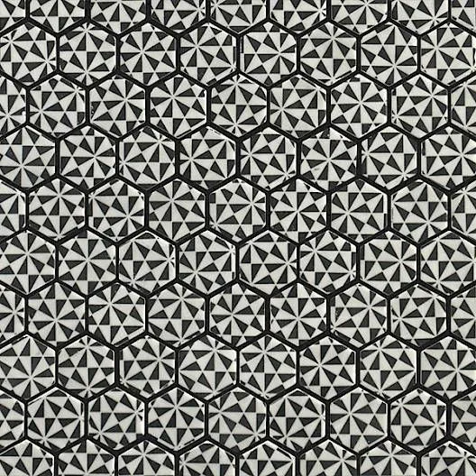 Hex Vintage Pauline Matte 12" x 12" VINPAMAHEX Centura Hexagon Mosaic Tiles