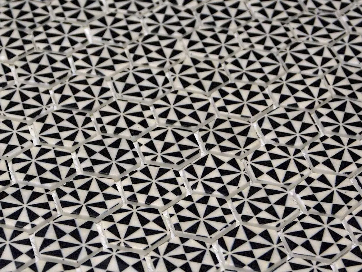 Hex Vintage Pauline Matte 12" x 12" VINPAMAHEX Centura Hexagon Mosaic Tiles