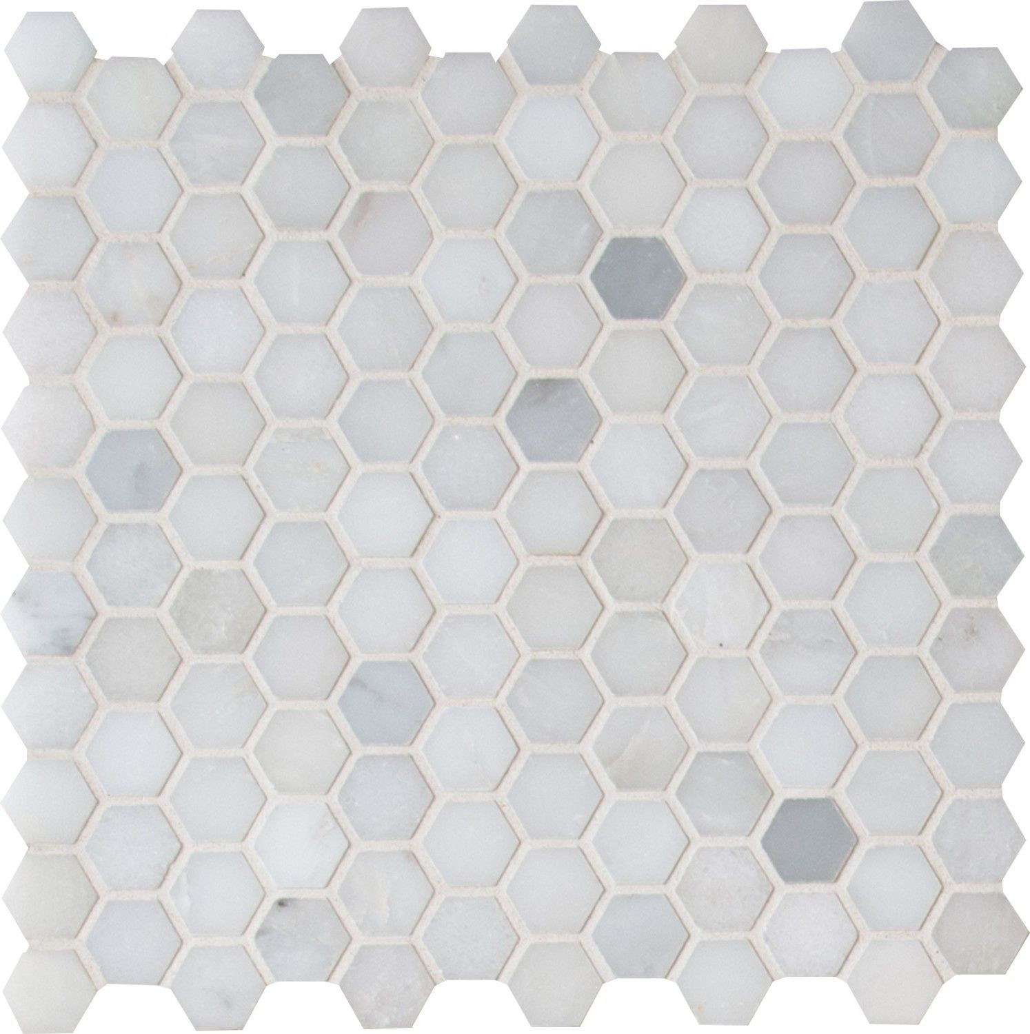 backsplash mosaic tiles Hexagon Greecian White-Cool Polished 11-1/2" x 12" SMOT-GRE-1HEXP MSI Surfaces Hexagon Mosaic Tiles | Floors & Baths Pro's