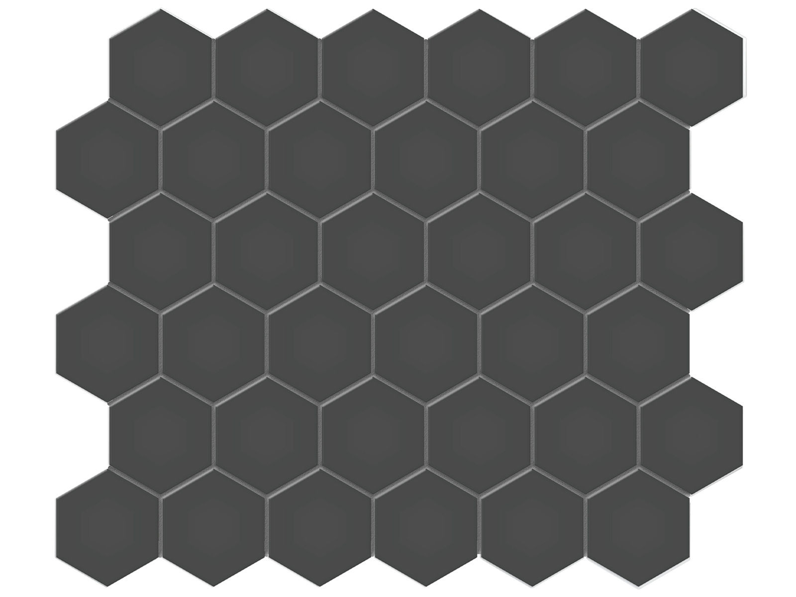 Soho Retro Black Matte 11" x 12" 4501-0467-0 Anatolia Hexagon Mosaic Tiles | Floors & Baths Pro's