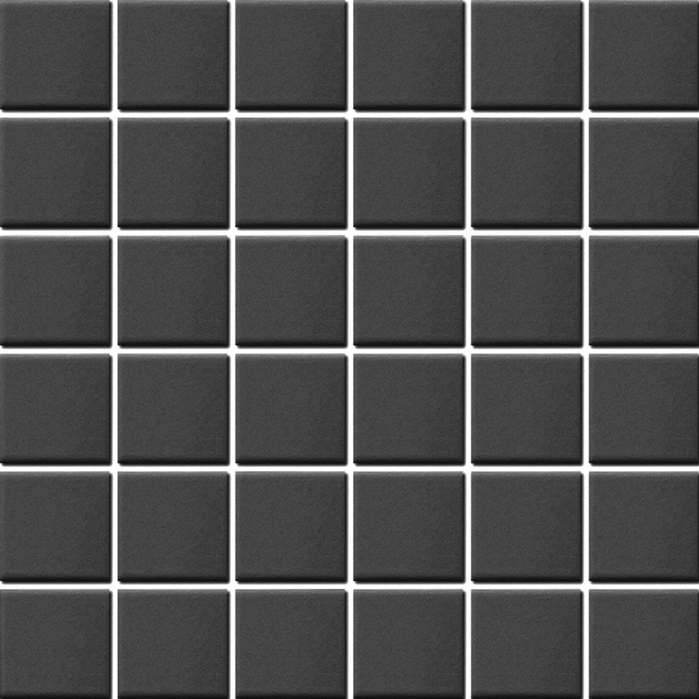 Classic / Techno Black Matte 12" x 12" HP02153A Centura Square Mosaic Tiles | Floors & Baths Pro's