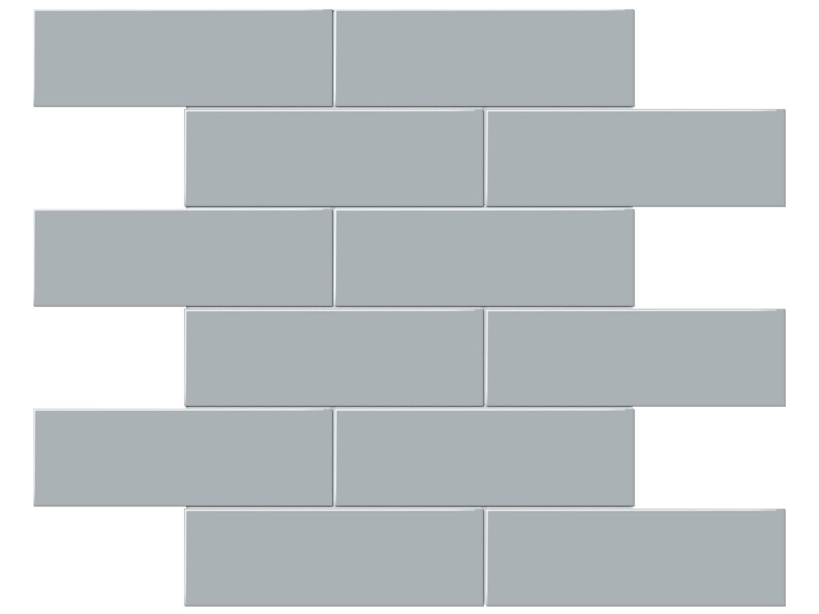 backsplash mosaic tiles Soho Cloud Blue Matte 12" x 12" 4501-0511-0 Anatolia Rectangle Mosaic Tiles | Floors & Baths Pro's