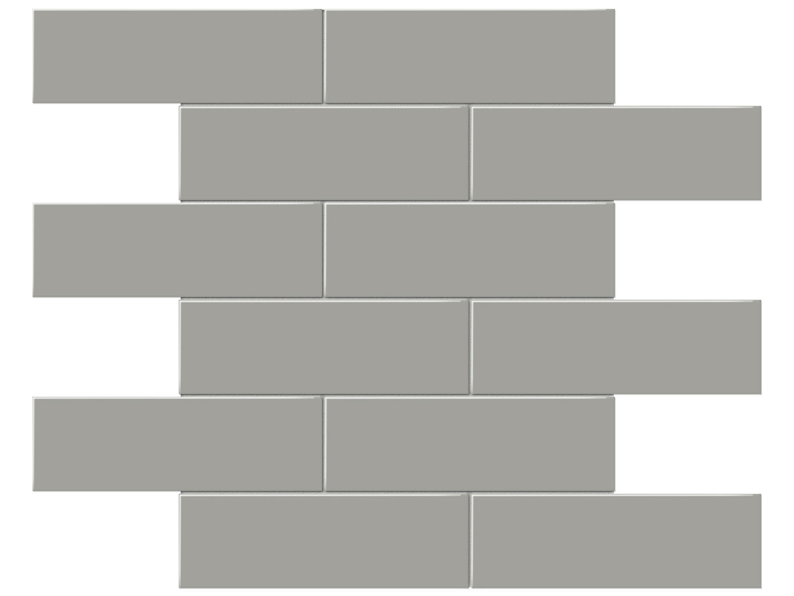 Soho Cement Chic Matte 12" x 12" 4501-0508-0 Anatolia Rectangle Mosaic Tiles | Floors & Baths Pro's