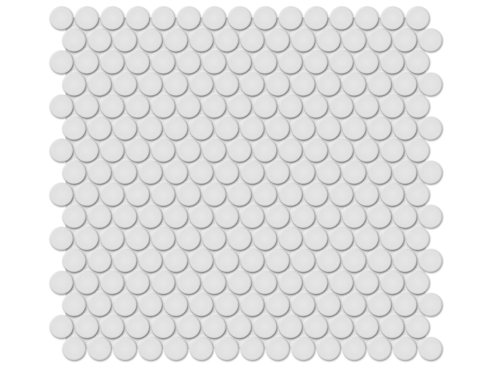 Soho Gallery Grey Matte 11" x 12" 4501-0437-0 Anatolia Circle Mosaic Tiles | Floors & Baths Pro's