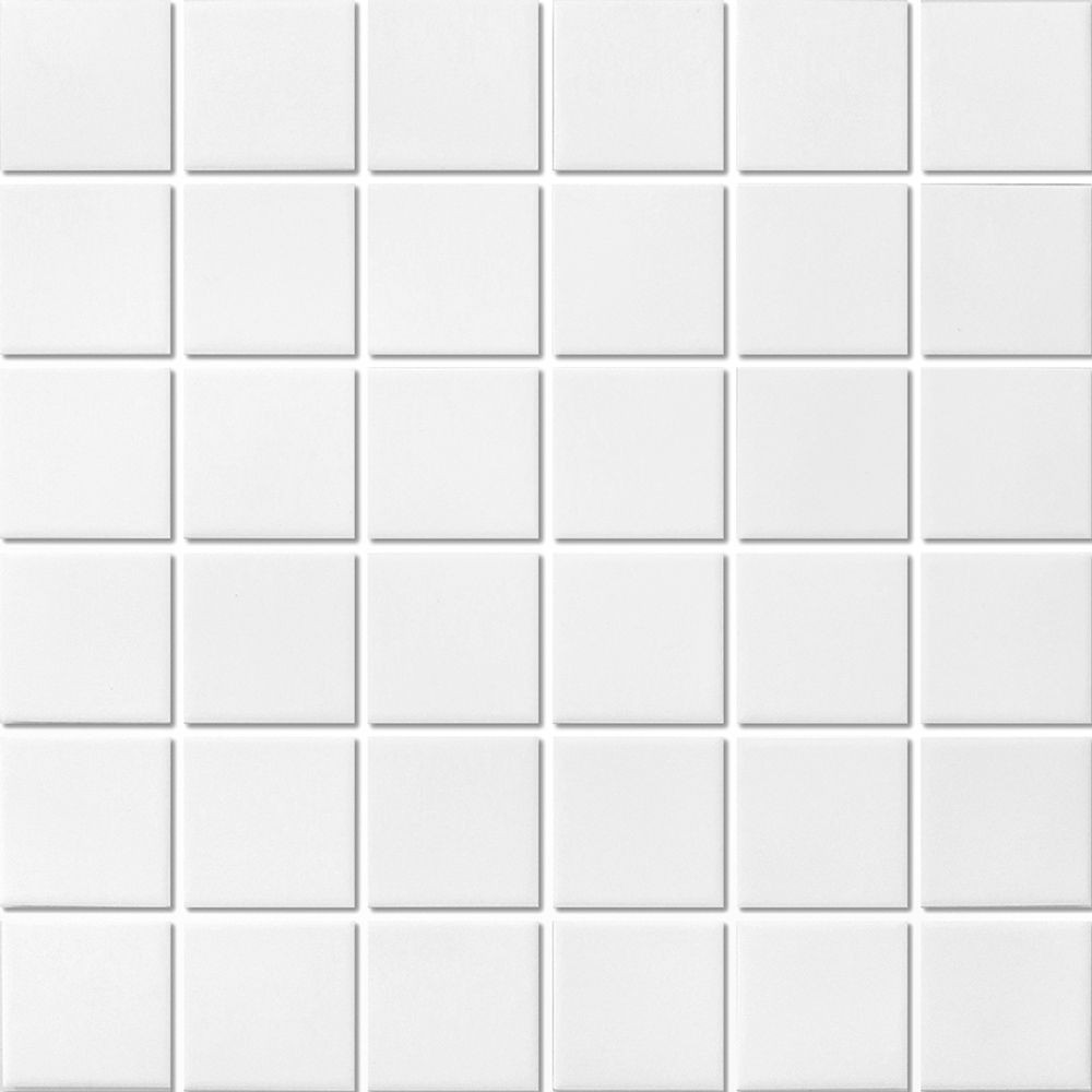 backsplash mosaic tiles Classic / Techno White Matte 12" x 12" HP01057A Centura Square Mosaic Tiles | Floors & Baths Pro's