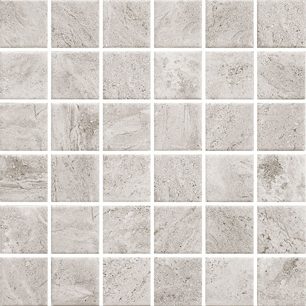 Miki - InkJet Mosaics Light Grey Matte 12" x 12" MPSC2015 Centura Square Mosaic Tiles | Floors & Baths Pro's