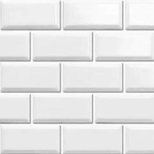 Castle White Glossy 12" x 12" HE6470V Centura Rectangle Mosaic Tiles