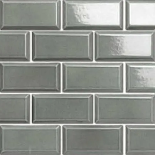 Castle Pewter Glossy 12" x 12" BHE02122V Centura Rectangle Mosaic Tiles