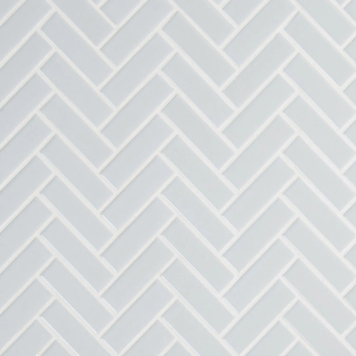 Retro Herringbone Gray-Light Glossy 12-3/4" x 13"