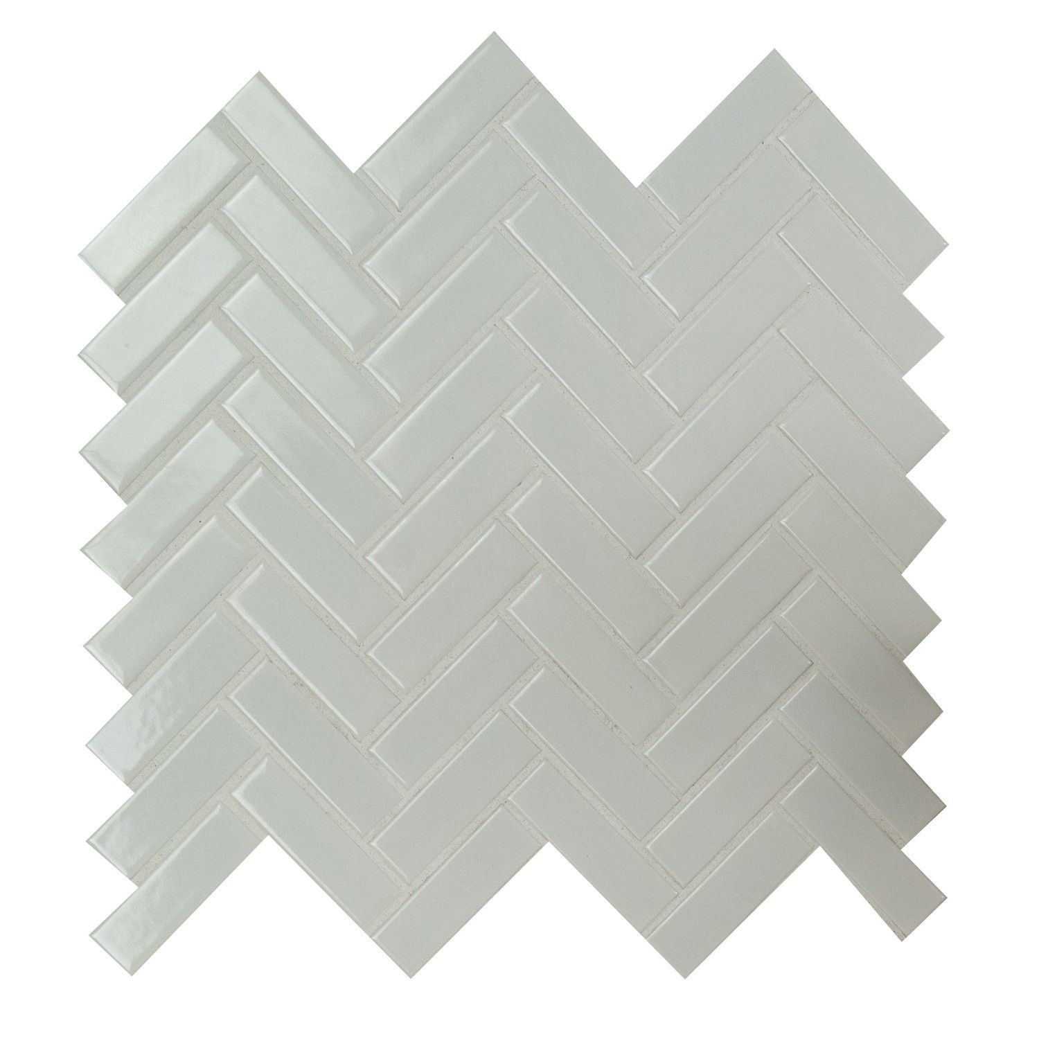 backsplash mosaic tiles Retro Bianco White-Cool Glossy 12-3/4" x 13" SMOT-PT-RETBIA-HB MSI Surfaces Rectangle Mosaic Tiles | Floors & Baths Pro's