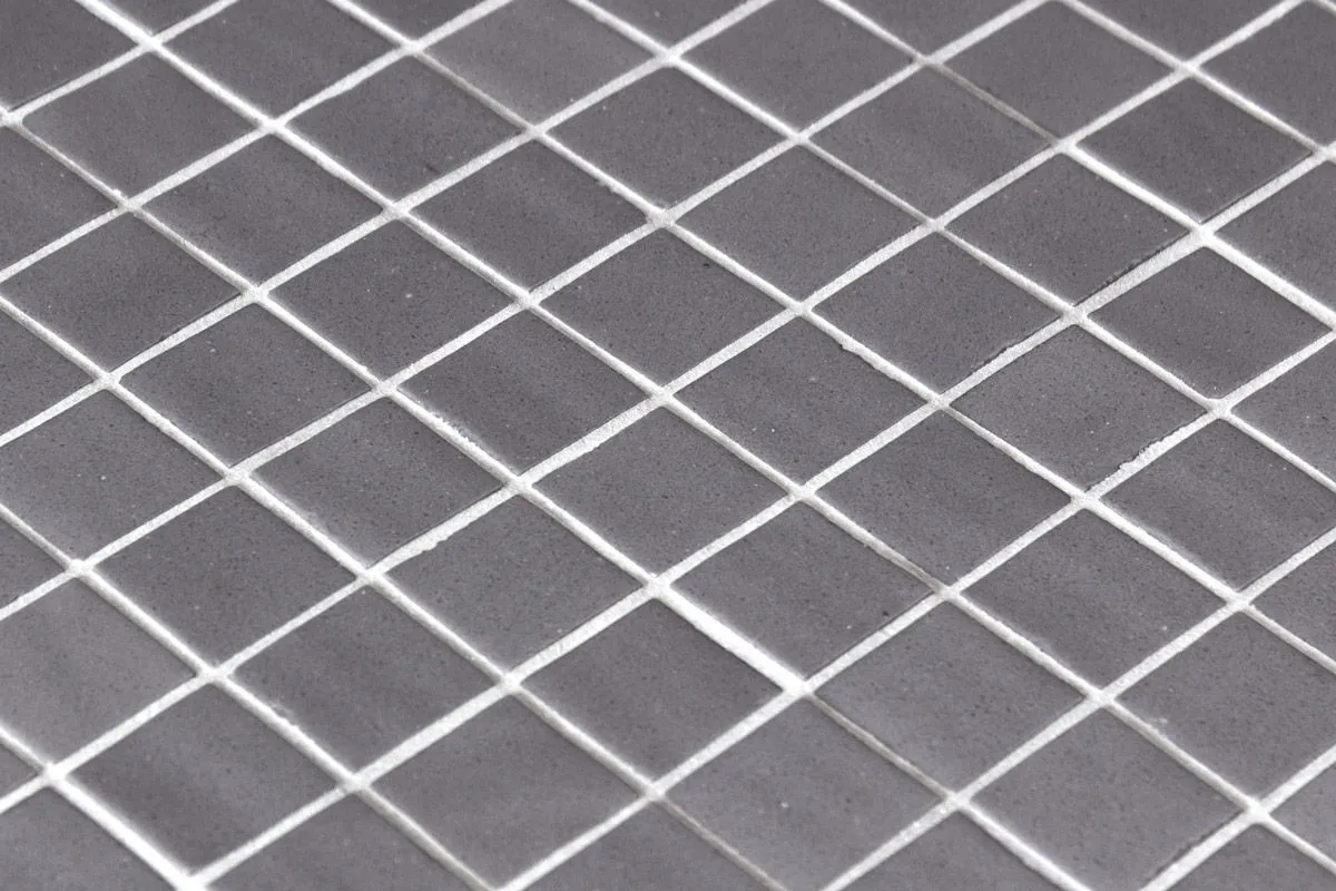 NatureGlass Matte Dark Grey 12-1/4" x 12-1/4" 2003472 Centura Square Mosaic Tiles