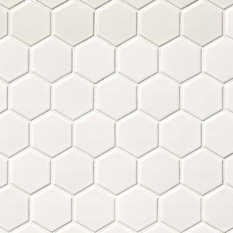 backsplash mosaic tiles Retro Bianco White-Cool Hexagon Matte 11-1/2" x 12-3/4" SMOT-PT-RETBIA-2HEX MSI Surfaces Hexagon Mosaic Tiles | Floors & Baths Pro's