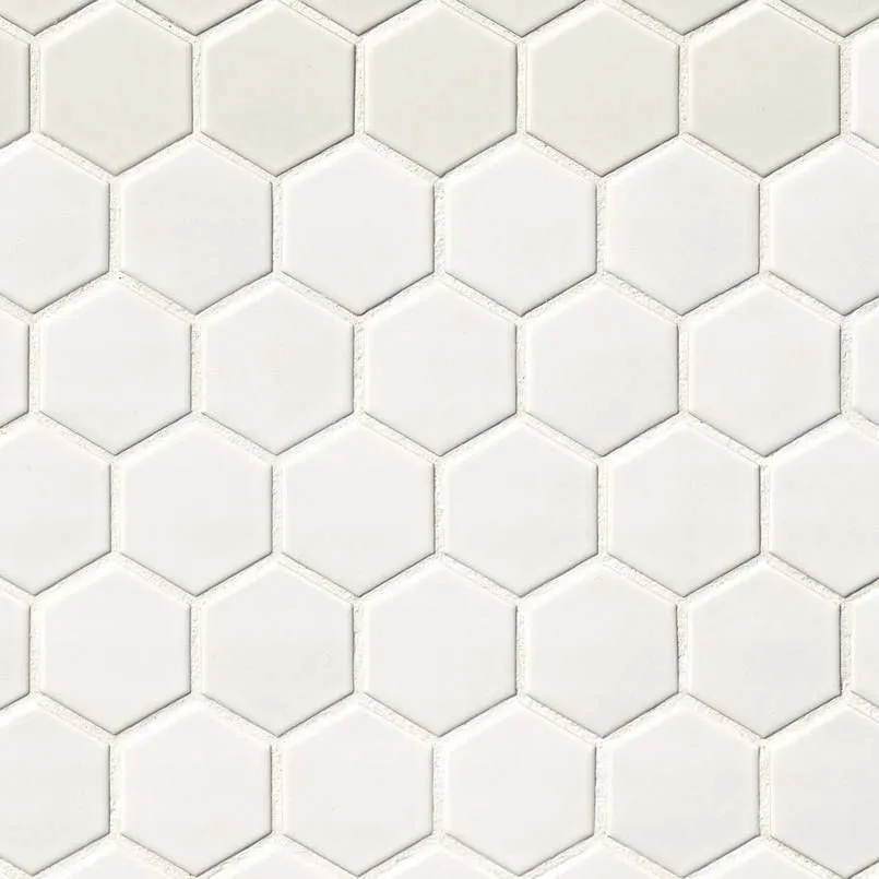 Retro Bianco White-Cool Hexagon Matte 11-1/2" x 12-3/4"