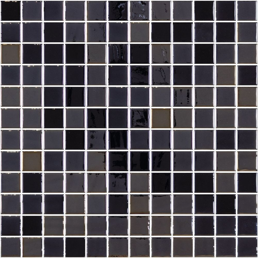 backsplash mosaic tiles Onix Stoneglass Opalo Negro 1" x 1" ONISTONERMOS1 Italbec Italbec Square Mosaic Tiles | Floors & Baths Pro's