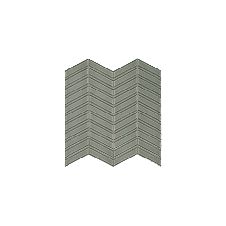 backsplash mosaic tiles Chevron Element Smoke Glossy 12" x 12" 3001-0092-0 Anatolia Rectangle Mosaic Tiles | Floors & Baths Pro's