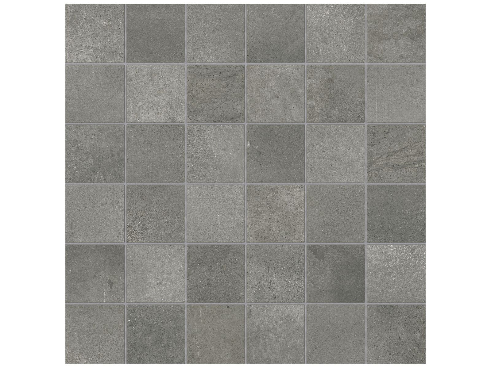 backsplash mosaic tiles Ceraforge Titanium Matte 12" x 12" 4501-0063-1 Anatolia Square Mosaic Tiles | Floors & Baths Pro's