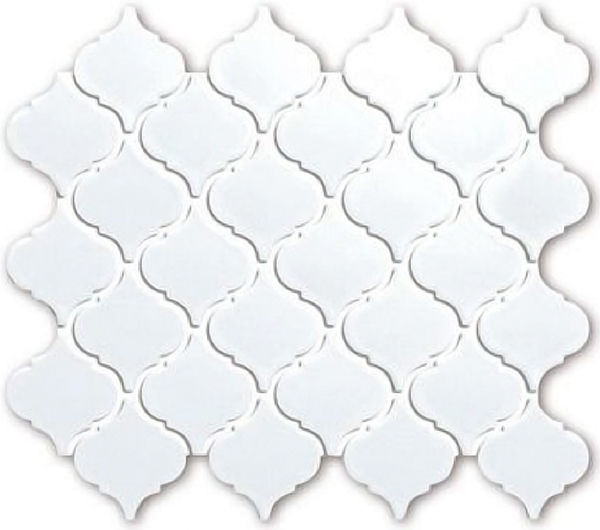 backsplash mosaic tiles Small Lantern White Matte 10" x 12" HWA6570 Centura Other Mosaic Tiles | Floors & Baths Pro's